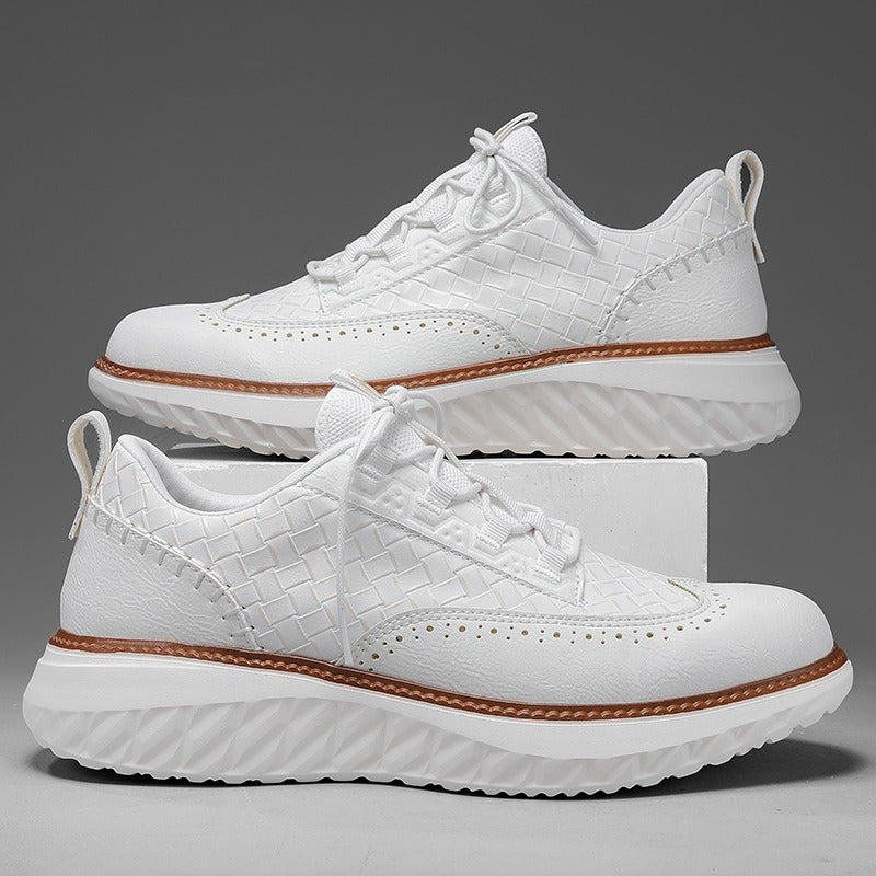 Mercer Woven Leather Sneakers