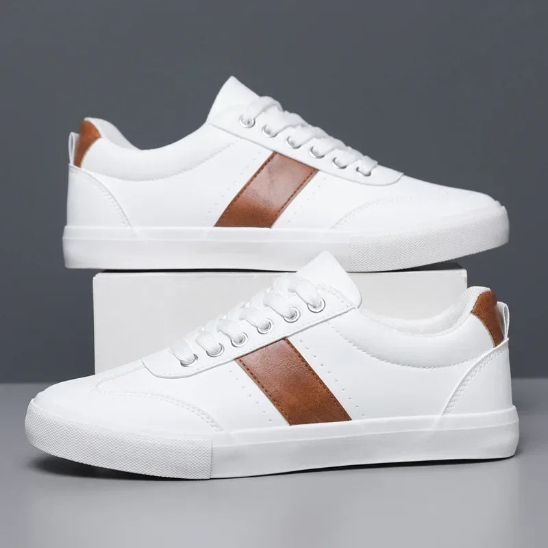 Belnor Stripe Leather Sneakers