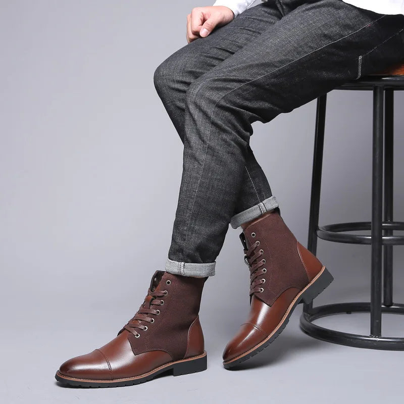 Parker Two Tone Leather Boots