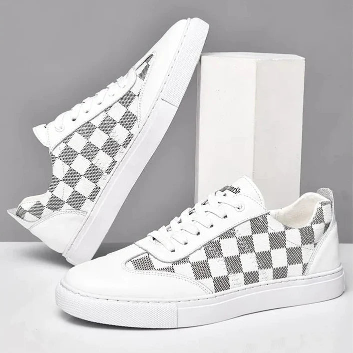 Suede Checkerboard Sneakers