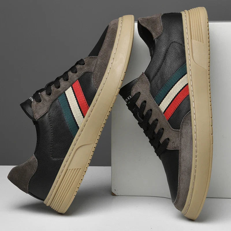 Fulton Stripe Leather Sneakers